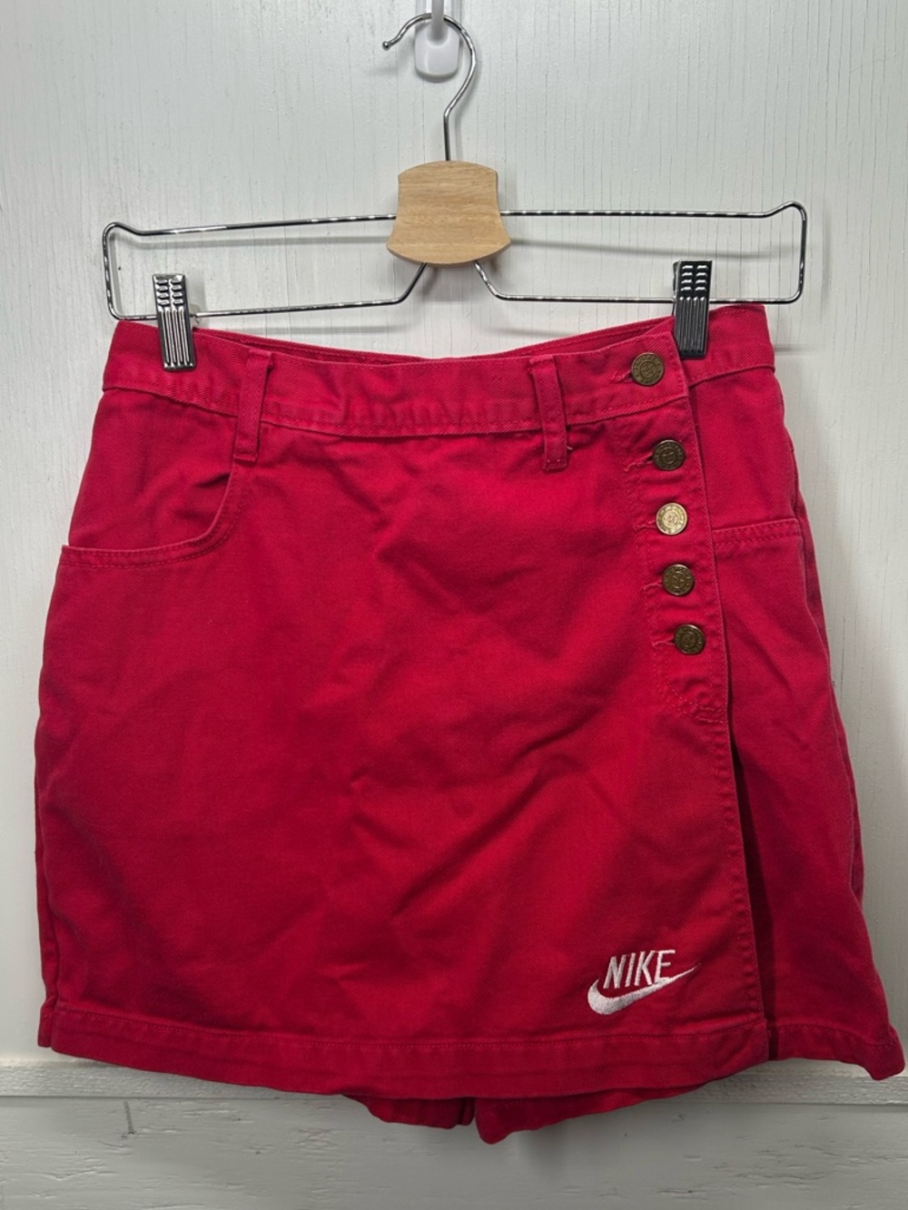 Nike Bright Red Skort with Side Button Accents